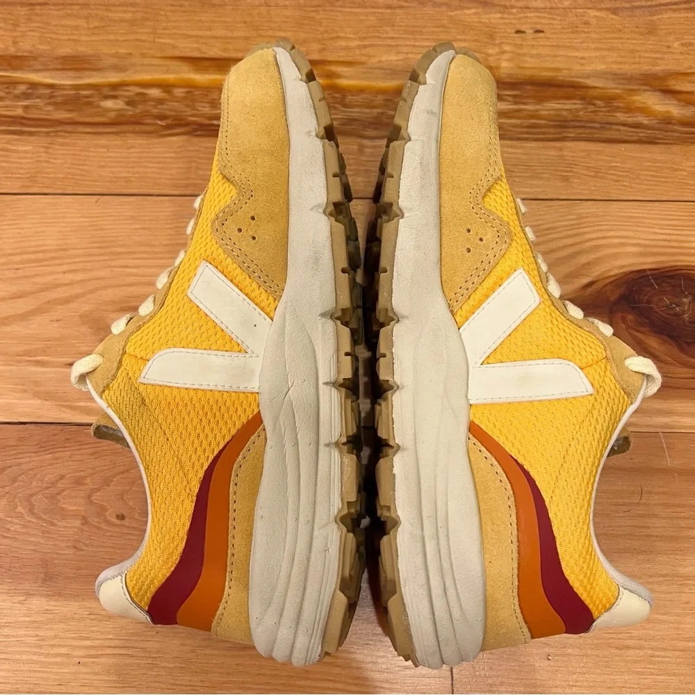 Veja X Ba&sh Shoes Womens 8.5 Yellow Alveomesh Ouro Pierre Athletic Sneakers
